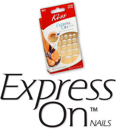 Express On Nail Products Kiss. Type Design, Lettering, Package Branding