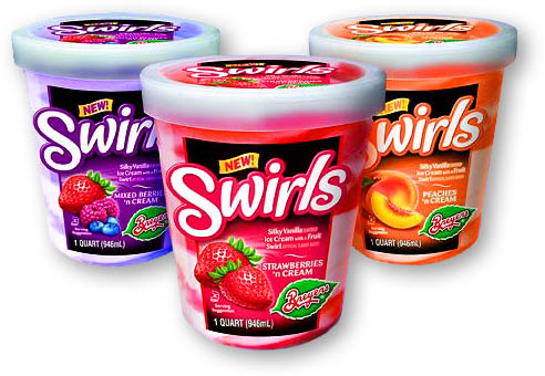 Breyers Swirls Ice Cream Packaging Hand Lettering Design Product Logo