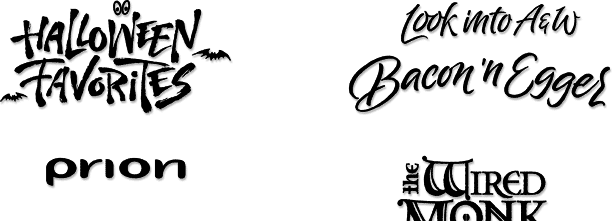 Halloween Type Design, Hand Lettering Design A&W, Ivan Angelic, Wired Monk Logo | Brand