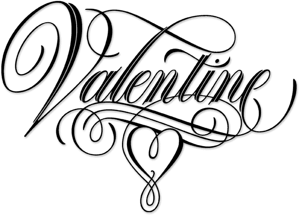 Valentine Spencerian Calligraphy | Type Design | Hand Lettering | Clip Art | Ivan Angelic