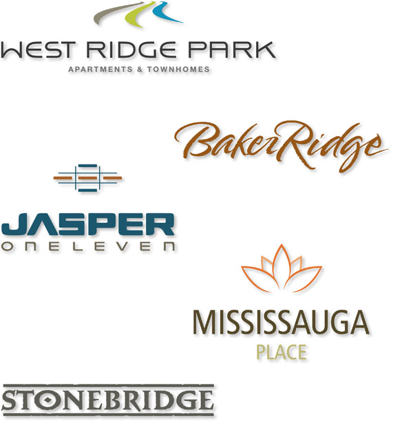 Branding | Logo Design | Wordmark Design | Type Design | Mississauga Place, Jasper One Eleven, Baker Ridge