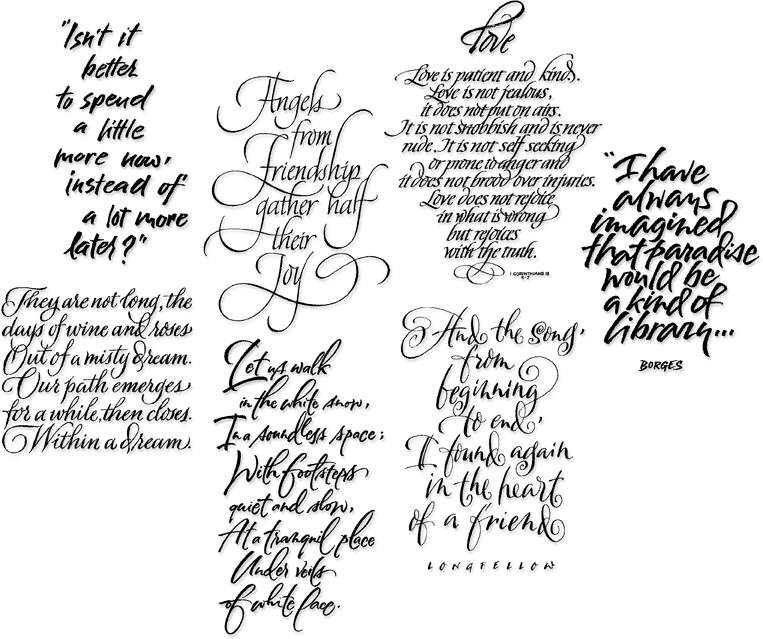 Body copy | Calligraphy | Ivan Angelic | Handwriting | Hand Lettering | Italic | Cursive | Spencerian | Hoffmann Angelic Design 