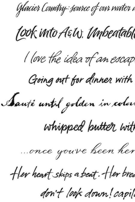 Handwriting - Calligraphy and Hand Lettering can take on many different personalities. | scipt | lettering | emotions | personalities | sample | pen | ink | script