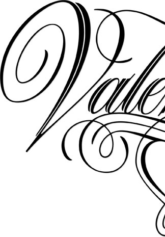 Hand Lettering Design | Valentine | Dynamic Graphics | Clip Art | Vector | Spencerian | Flourishes | fancy | heart | Hoffmann Angelic Design | Dynamic Graphics