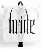 Bride Gothic lettering for Zazzle and Redbubble | 26 Characters | 26_characters | hoffmann Angelic Design | wedding | marriage | biker | tattoo | vampire | black | white | elegant | fshionalbe | scarf | t-shirt | pillow | inviation | reception | rehearsal