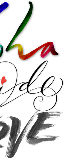 aloha, Bride, Love lettering for Zazzle and Redbubble | hoffmann angelic design | calligraphy | product marketing | calligraphy | t-shirts | tee shirt | brush 