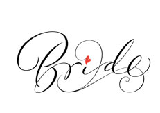Bride Calligarphy lettering for Zazzle and Redbubble