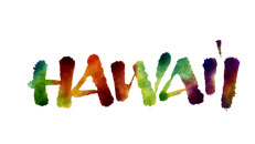 Hawaii lettering for Zazzle and Redbubble