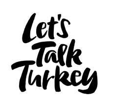 Let's Talk Turkey lettering for Zazzle and Redbubble