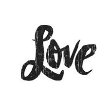 Love Distressed lettering for Zazzle and Redbubble