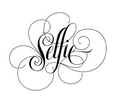 Selfie Luxurient lettering for Zazzle and Redbubble
