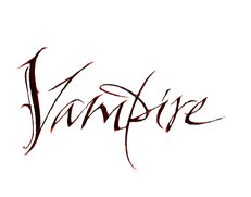 Vampire lettering for Zazzle and Redbubble