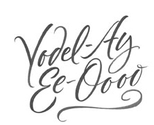 Yodel Ay Ee Ooo lettering for Zazzle and Redbubble